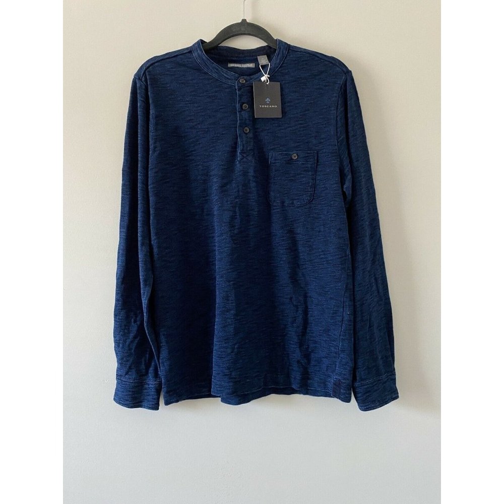 Michael Bastian Blue Henley size Small - NWT
